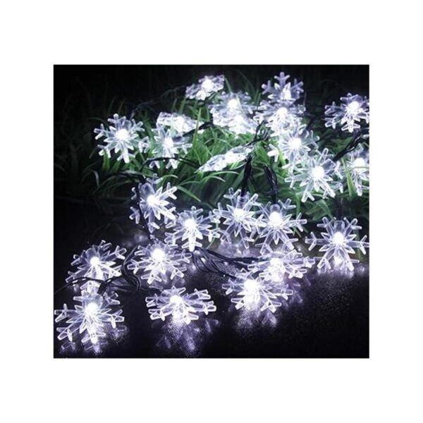 SPLOcolor Guirnalda de luces solares de Navidad con copos