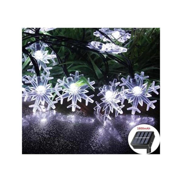 SPLOcolor Guirnalda de luces solares de Navidad con copos