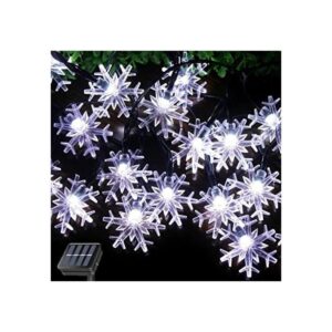 SPLOcolor Guirnalda de luces solares de Navidad con copos