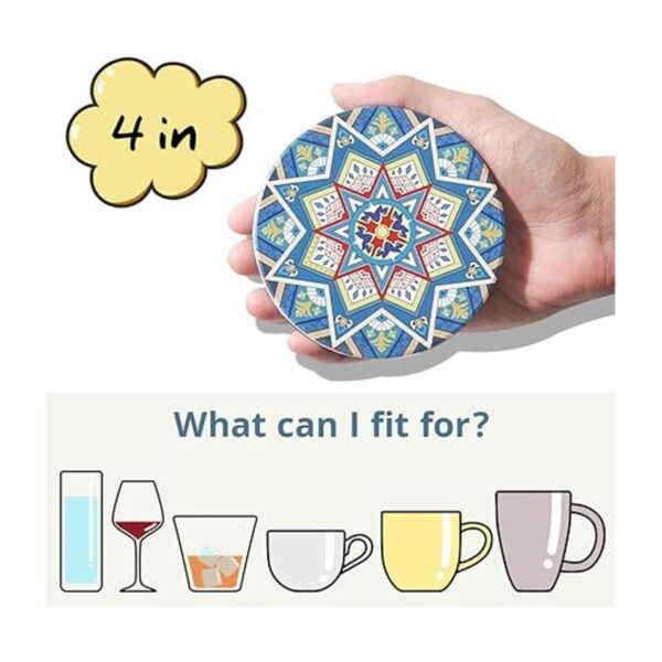 LIFVER Juego de 8 posavasos absorbentes para bebidas_4