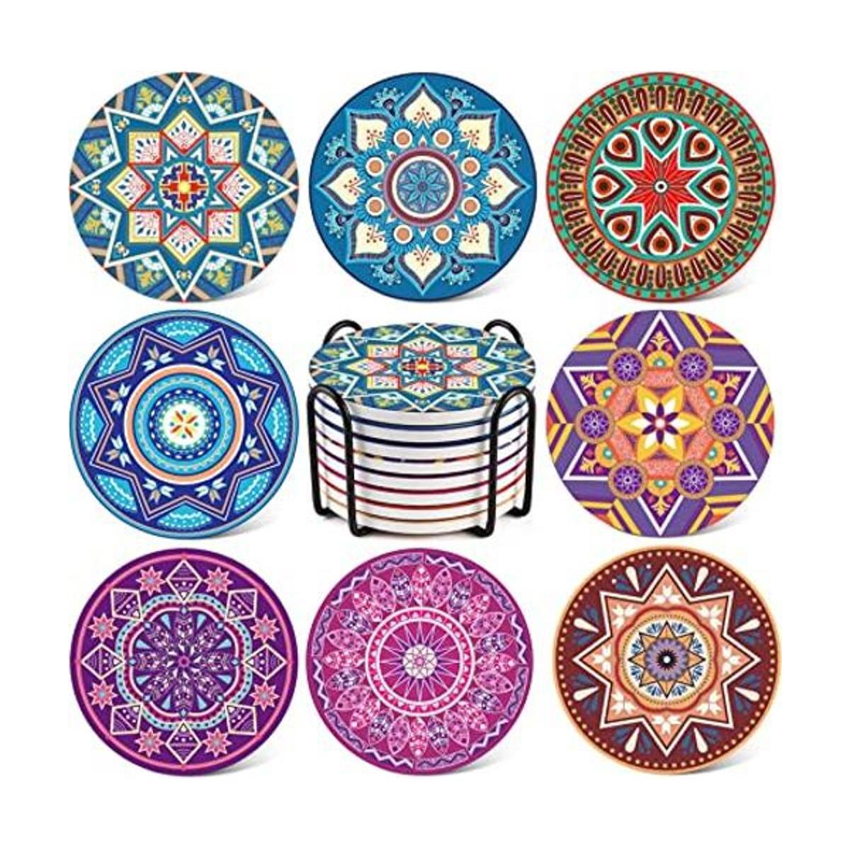 LIFVER Juego de 8 posavasos absorbentes para bebidas