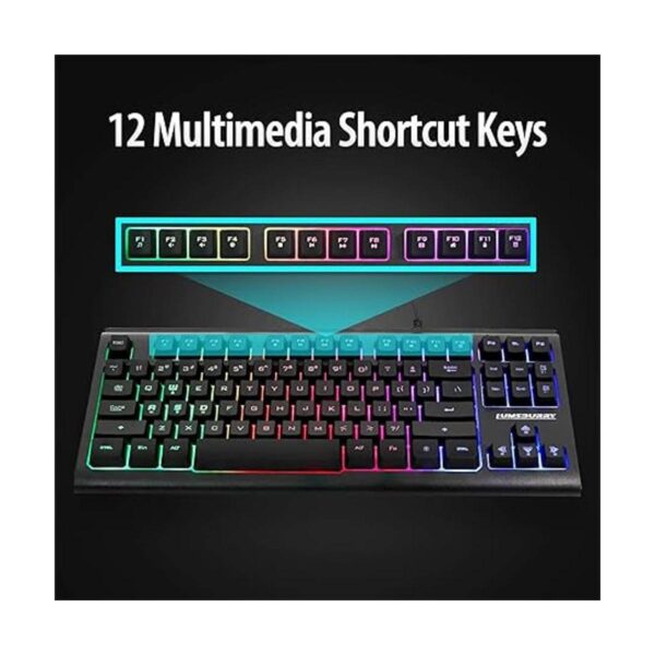 Teclado para juegos con retroiluminación LED arcoíris de