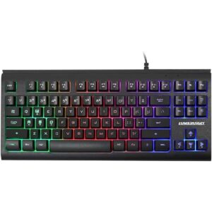 Teclado para juegos con retroiluminación LED arcoíris de