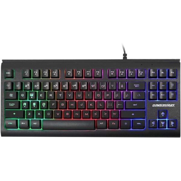 Teclado para juegos con retroiluminación LED arcoíris de
