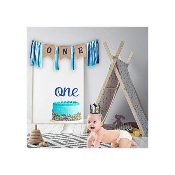 Decoraciones para niños de primer cumpleaños con pancarta