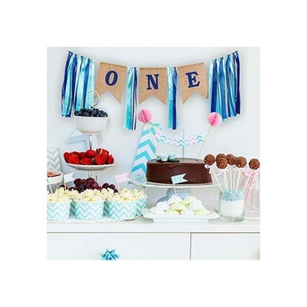 Decoraciones para niños de primer cumpleaños con pancarta