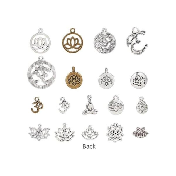 SUNNYCLUE 54 piezas 18 estilos mixto Lotus Yoga OM OHM