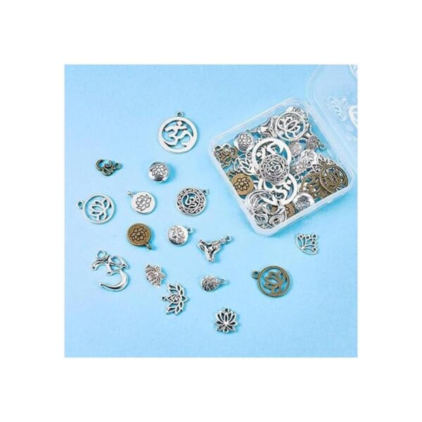 SUNNYCLUE 54 piezas 18 estilos mixto Lotus Yoga OM OHM