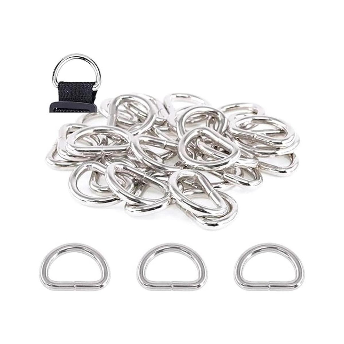Swpeet 150 piezas 58 pulgadas multiusos Metal D Anillo