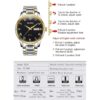 OLEVS Relojes clásicos negros impermeables para hombre_4