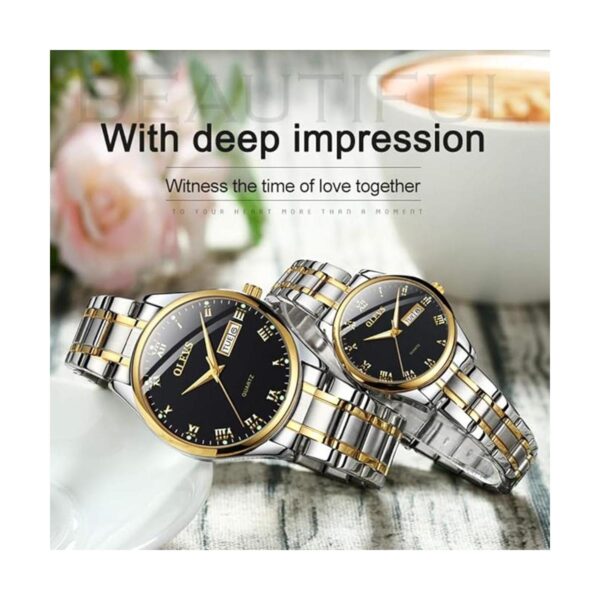 OLEVS Relojes clásicos negros impermeables para hombre_6