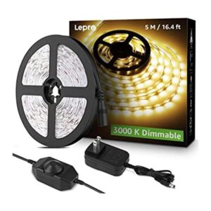 Lepro Tira de luces LED color blanco luces de tocador