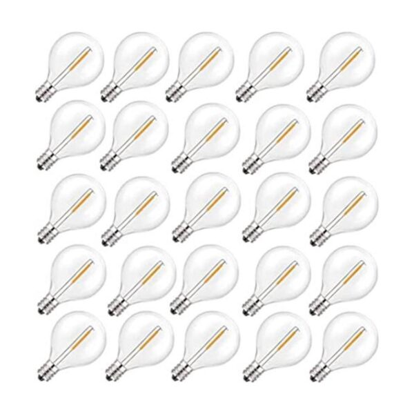 Paquete de 25 bombillas LED de repuesto G40 bombillas de_1