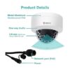 Anpviz Cámara domo IP PoE de 4 MP con micrófonoaudio_4