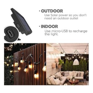 MagicPro Tira de luces solares 15 bombillas LED tira de_3