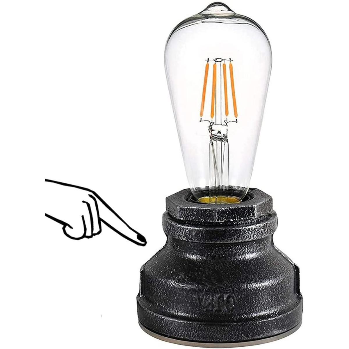 Edison Lámpara de mesa con control táctil vintage