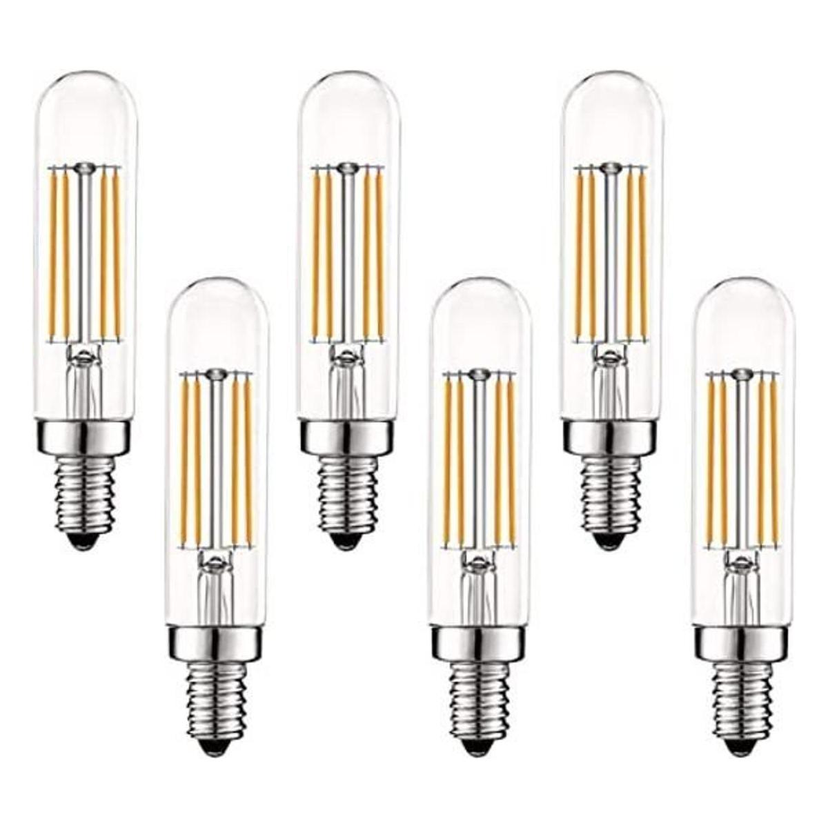 Luxrite Bombilla LED E12 vintage equivalente a 60 W T6
