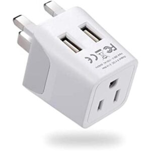Ceptics Enchufe adaptador de viaje para Reino Unido con 2_1