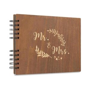 Creawoo Libro de visitas de madera de 8.5 pulgadas_1