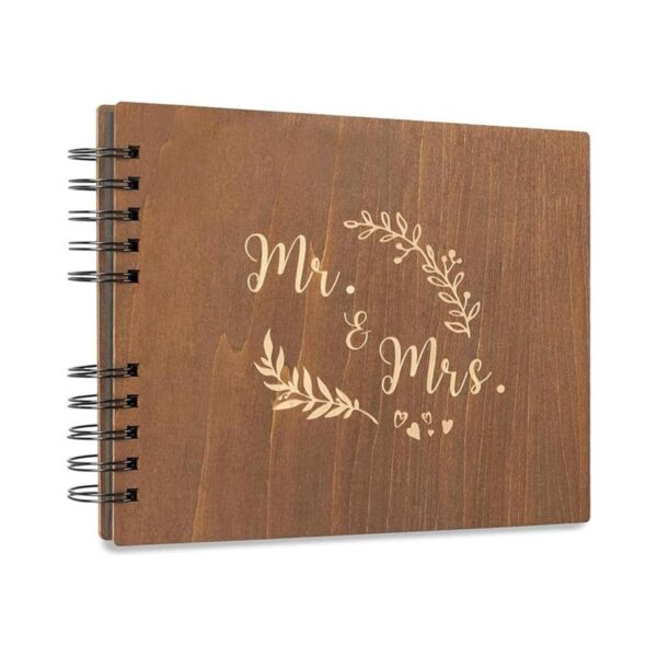 Creawoo Libro de visitas de madera de 8.5 pulgadas_1