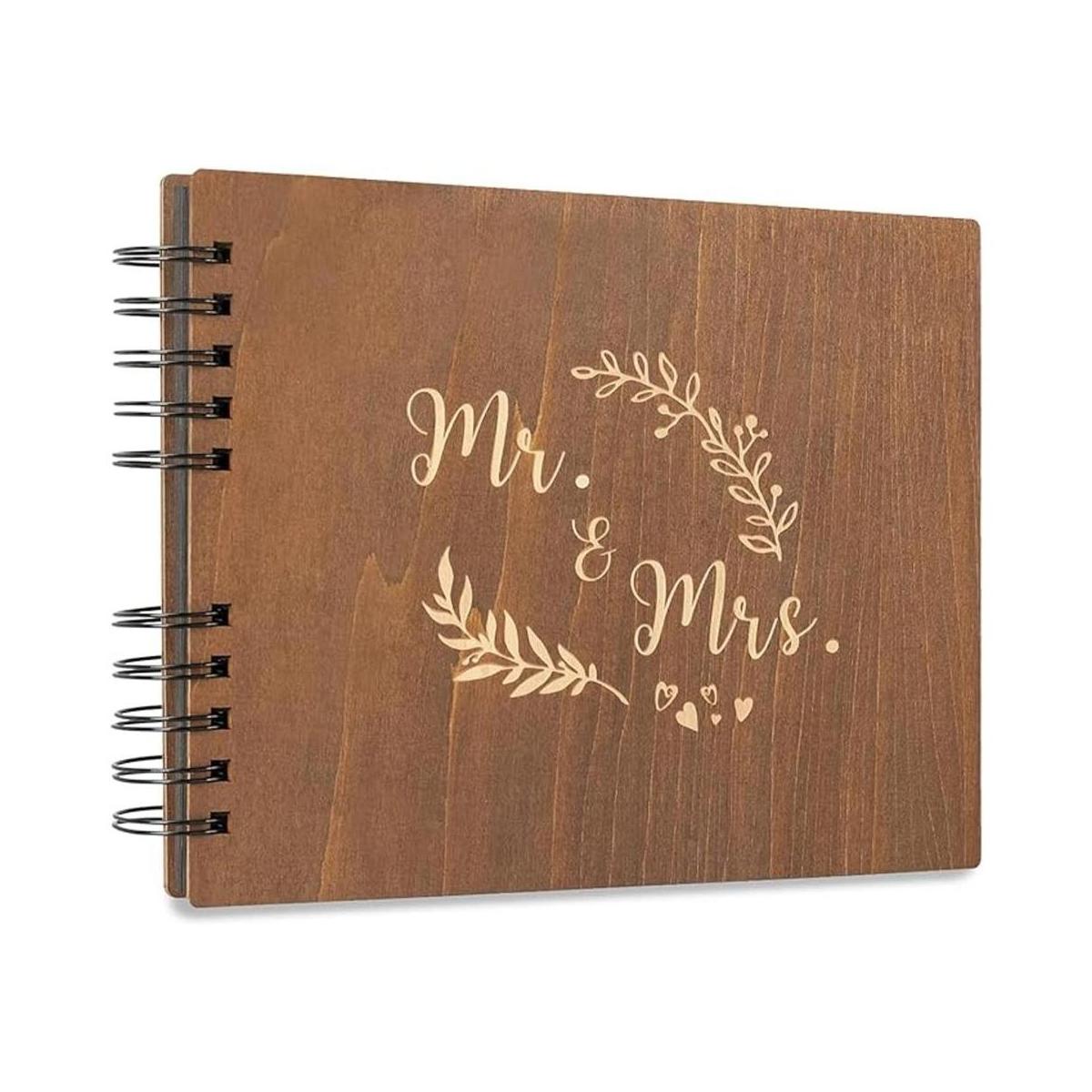Creawoo Libro de visitas de madera de 8.5 pulgadas