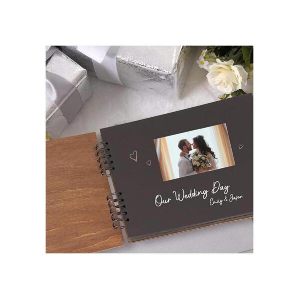 Creawoo Libro de visitas de madera de 8.5 pulgadas_3