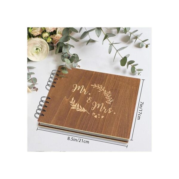 Creawoo Libro de visitas de madera de 8.5 pulgadas_2