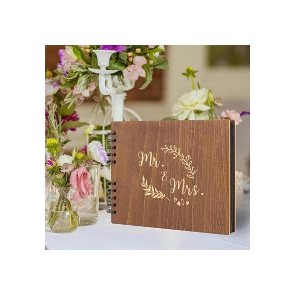 Creawoo Libro de visitas de madera de 8.5 pulgadas_5