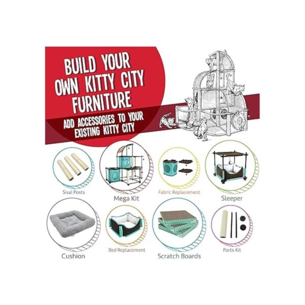 Kitty City Claw Mega Kit 2.0 Furniture Cat Cushion Cat