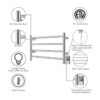 HEATGENE Calentador de toallas de baño de 4 barras_4