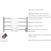 HEATGENE Calentador de toallas de baño de 4 barras_5