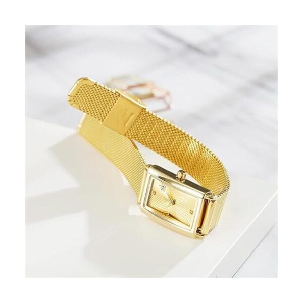 SHENGKE Reloj de cuarzo rectangular para mujer reloj de_3
