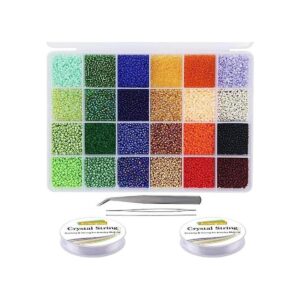 EuTengHao 14400 cuentas de semillas de cristal pequeñas