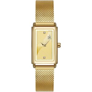 SHENGKE Reloj de cuarzo rectangular para mujer reloj de_1