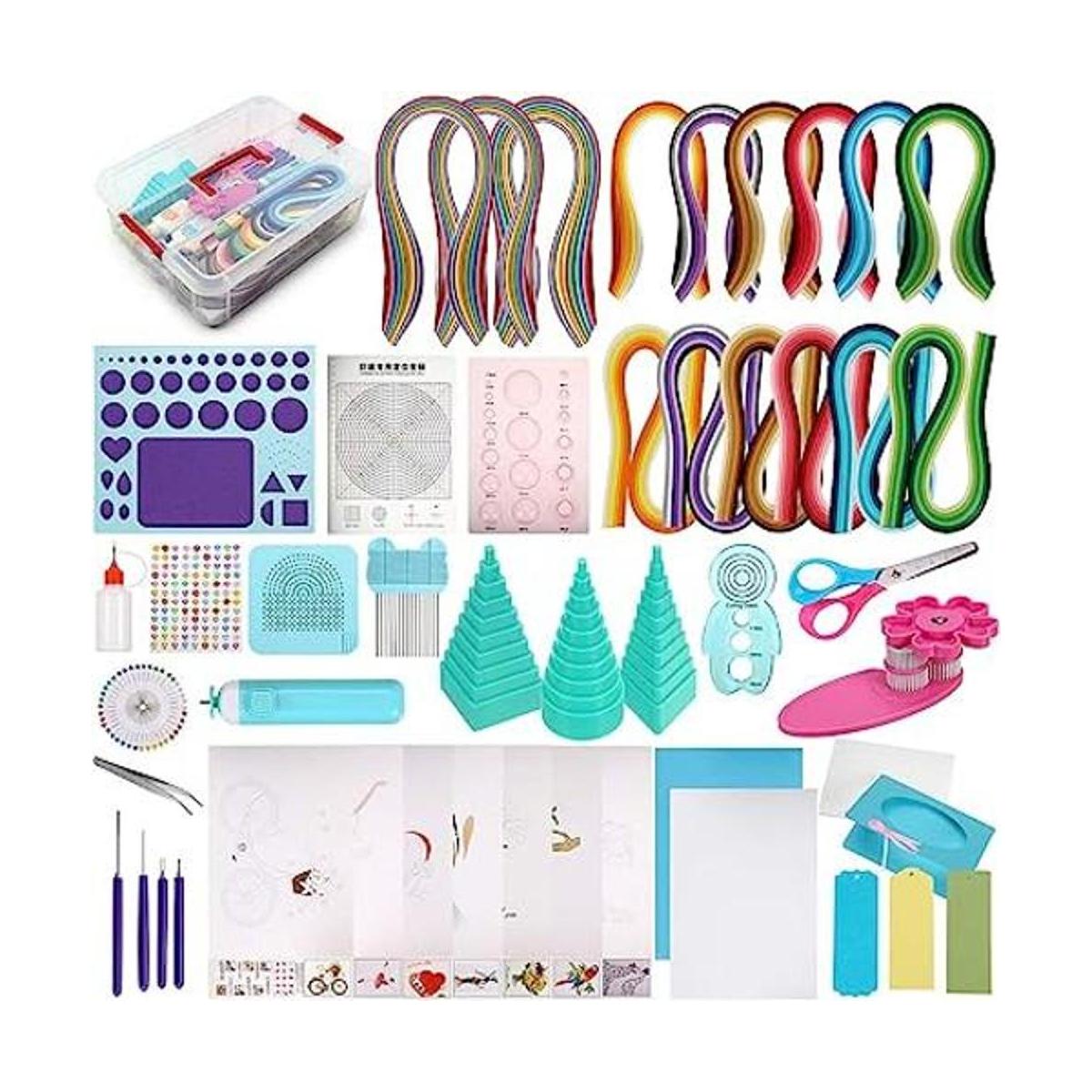 MDLUU Kit de Quilling de papel con 1860 tiras y