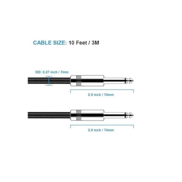 New bee Cable de guitarra de 10 pies para instrumentos_3