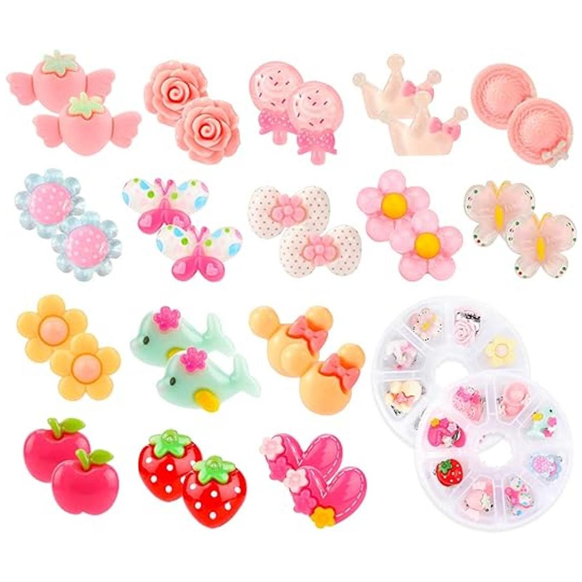 Hifot 16 pares de aretes de clip para niñas aretes de