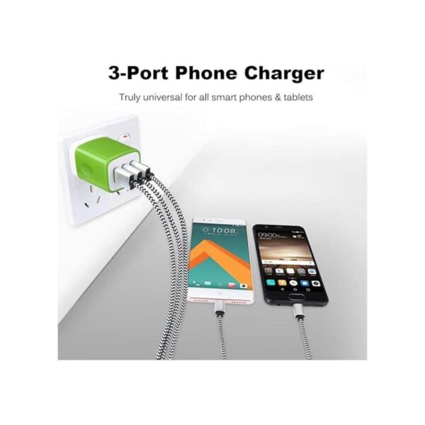 Sicodo Adaptador de cargador de pared cubos USB paquete_5