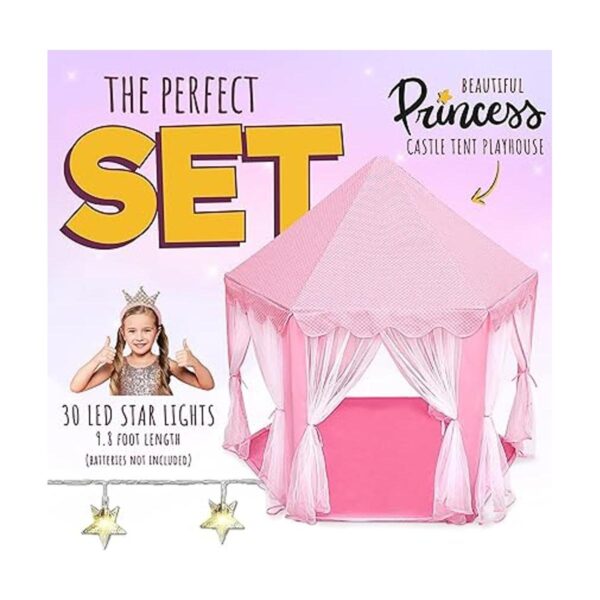 ORIAN Tienda de campaña Princess Castle para niñas con_2