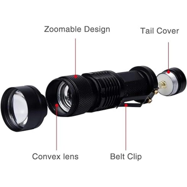 KunHe Pequeñas mini linternas LED de un solo modo con
