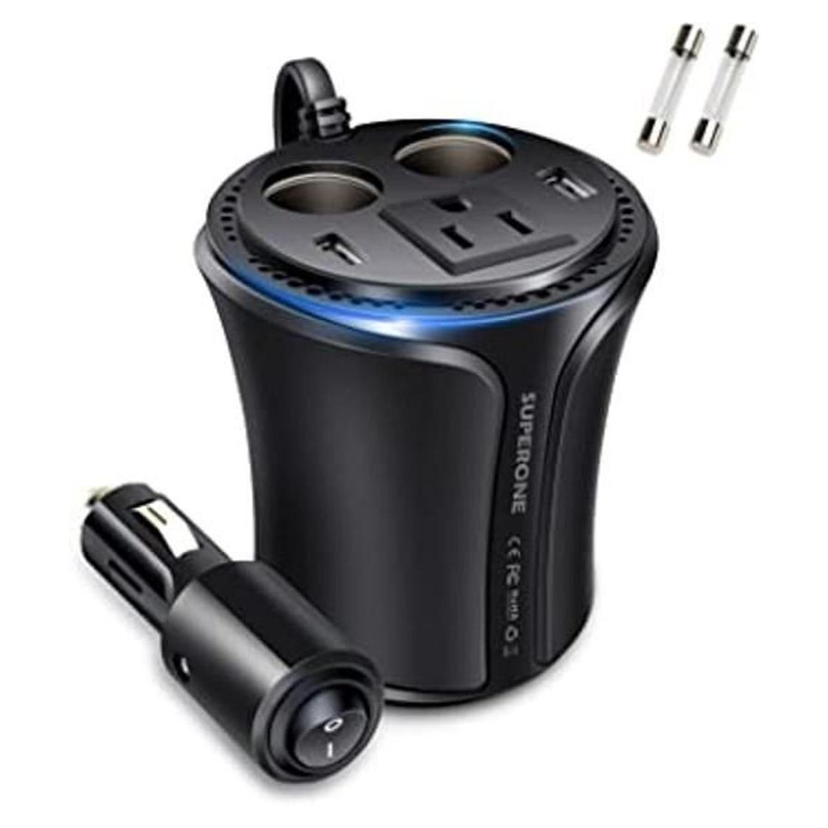 SUPERONE Inversor de corriente para automóvil de 150 W CC