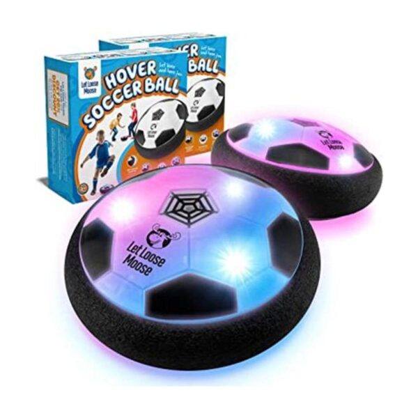 Juego de 2 pelotas de fútbol LLMoose Hover con luces LED y_1