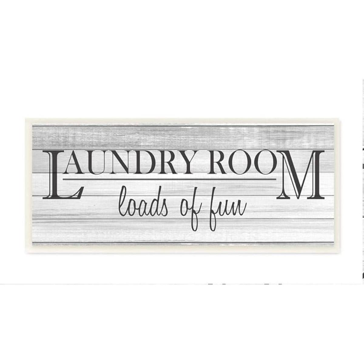 Stupell Industries Fun Laundry Room Placa de pared para