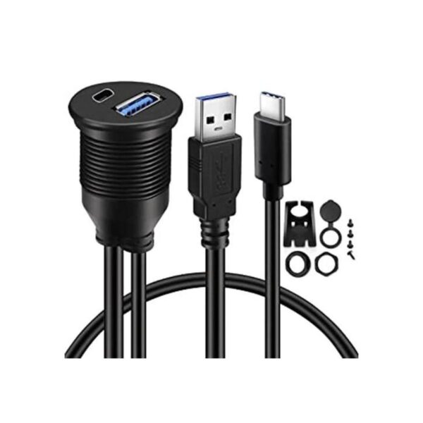 BATIGE Cable USB 3.0 tipo C 3.1 para montaje en el coche_1