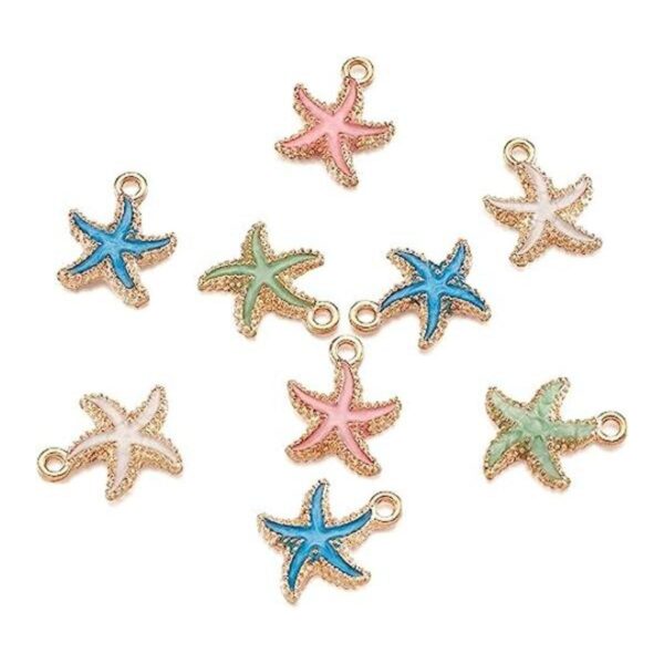 Craftdady 50 colgantes de estrella de mar de esmalte de_1