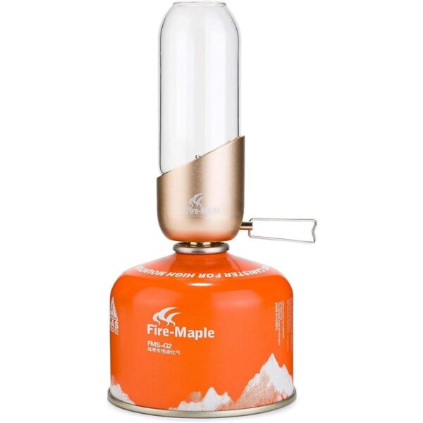 Farol de gas para camping de color naranja de arce de_1
