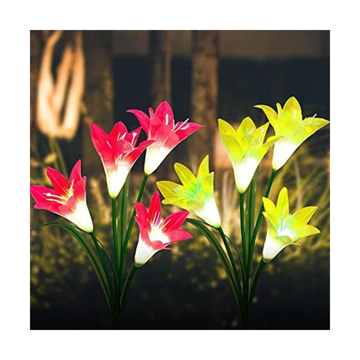 BASIWEI Luces solares de jardín para exteriores paquete