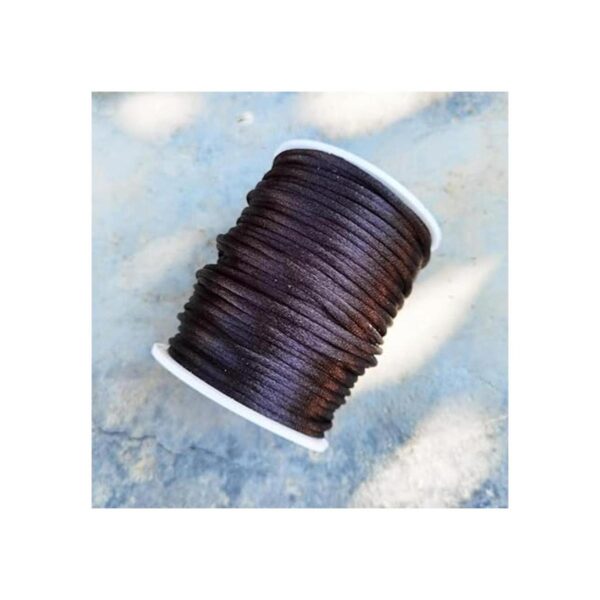 INSPIRELLE Cordón de satén negro de 0.11 pulgadas con cola