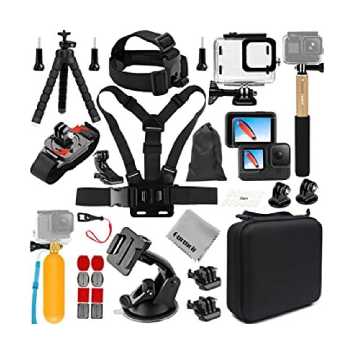 Gurmoir Kit de accesorios con funda impermeable para GoPro