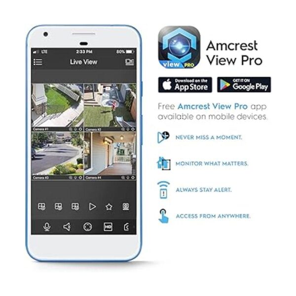 Amcrest Cámara IP POE UltraHD 4K 8MP cámara bala de_5